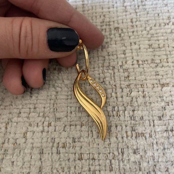 Vintage Avon Gold Tone Day to Night Convertible Earrings - Picture 2 of 2